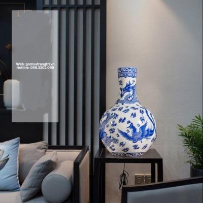 BÌNH VẼ TAY LONG PHƯỢNG VỜN MÂY